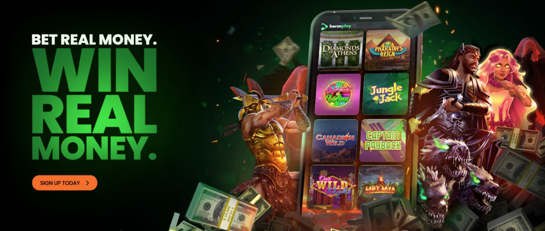 Bet real money and win real money at Horseplay